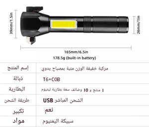 مصباح تكتيكي يدوي متعدد الإستعمالات موديل  T-28